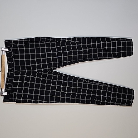Gap black and white plaid size 12 slim city pants - Picture 1 of 7
